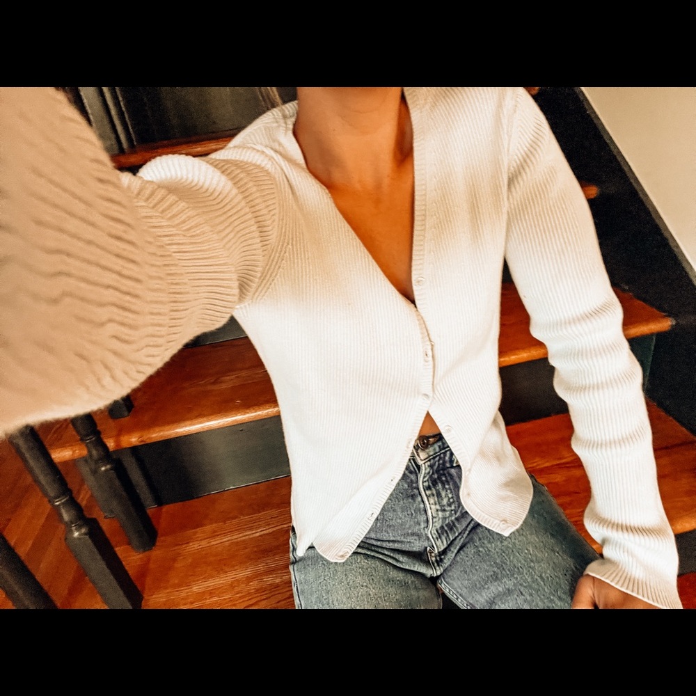 Gap button up long sleeve sweater.